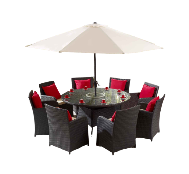 POLY RATTAN COFFEE SET