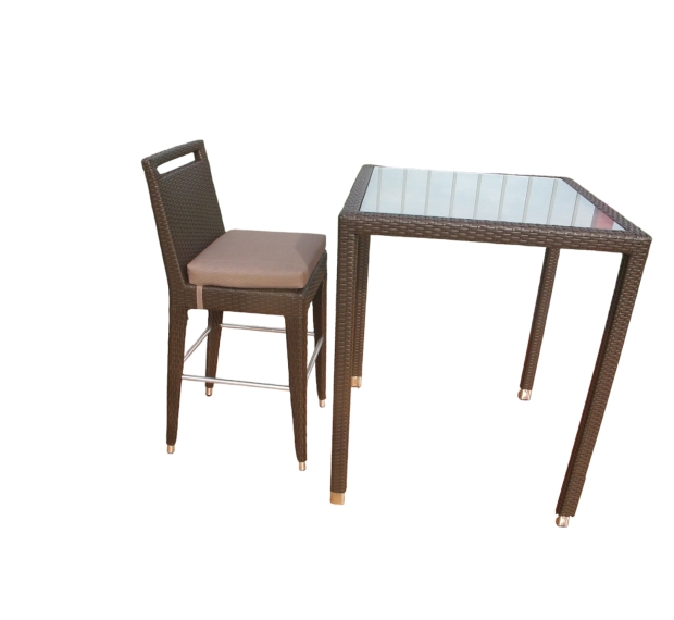 POLY RATTAN BAR SET 