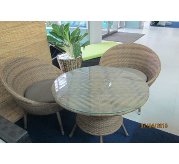 POLY RATTAN COFFEE SET