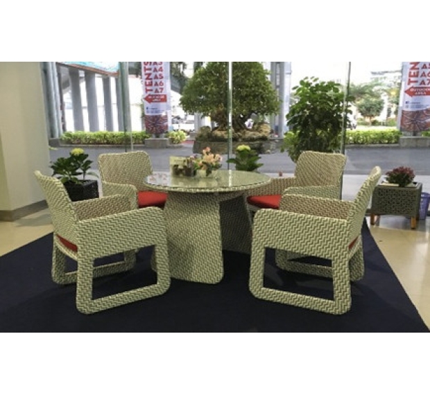 POLY RATTAN COFFEE SET