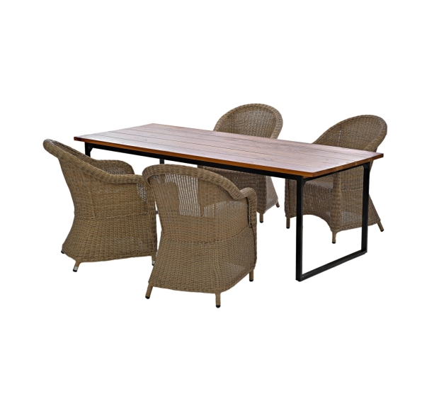POLY RATTAN DINING SET