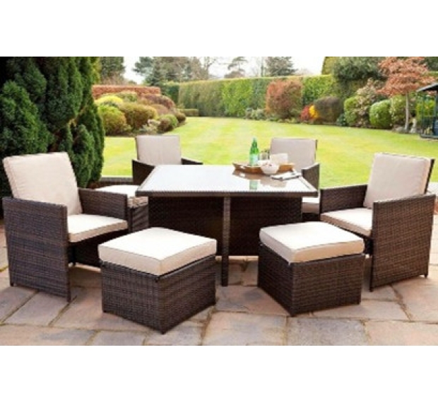 POLY RATTAN COFFEE SET