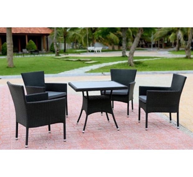 POLY RATTAN COFFEE SET