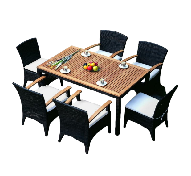 POLY RATTAN DINING SET