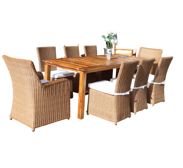 POLY RATTAN DINING SET