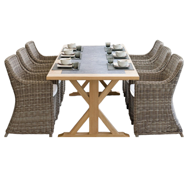 POLY RATTAN DINING SET
