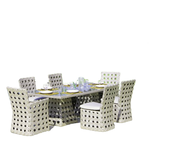 POLY RATTAN DINING SET