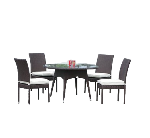 POLY RATTAN DINING SET (STACKABLE)