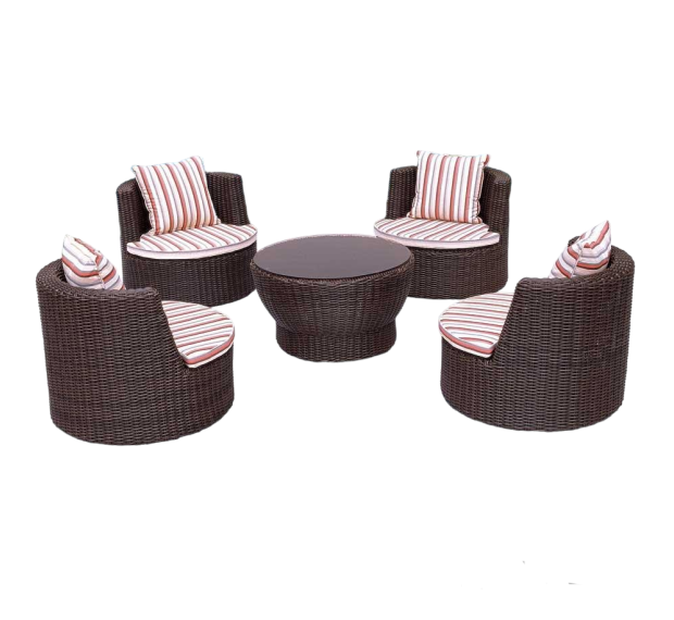 POLY RATTAN COFFEE SET