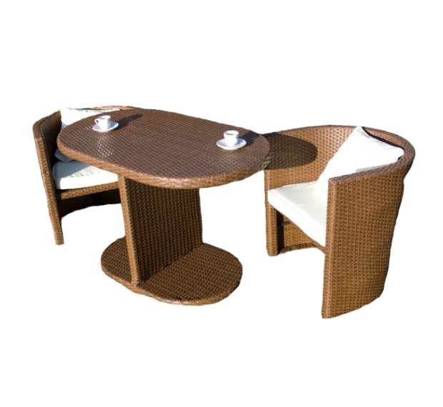 POLY RATTAN COFFEE SET