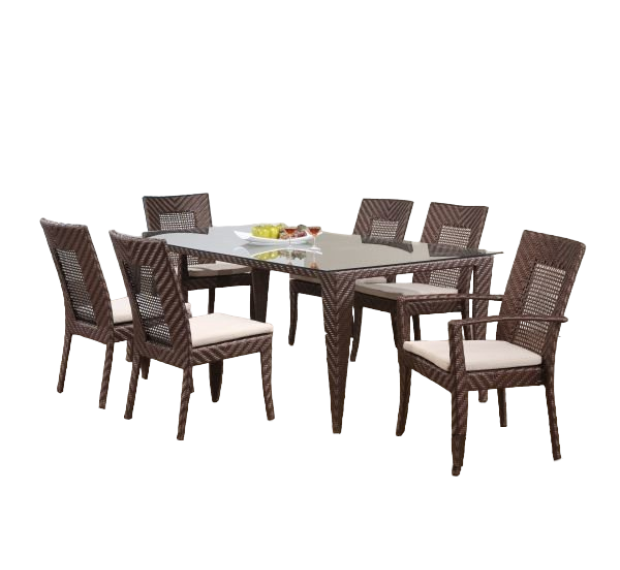 POLY RATTAN DINING SET