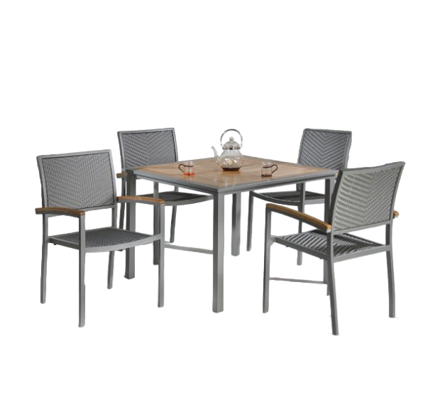 POLY RATTAN DINING SET