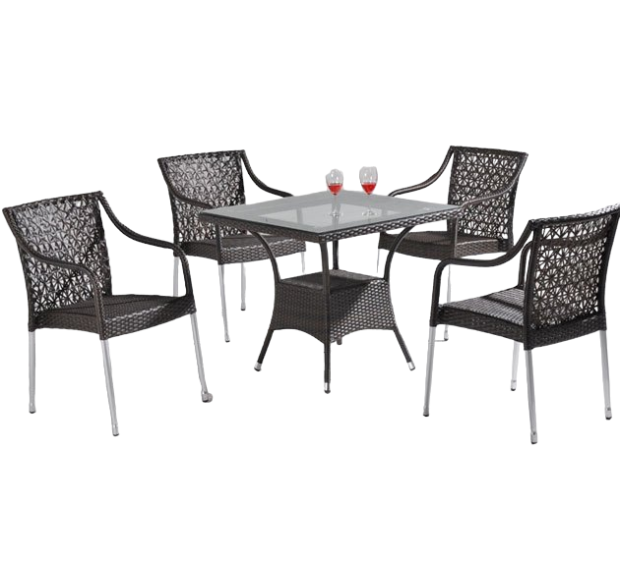 POLY RATTAN COFFEE SET