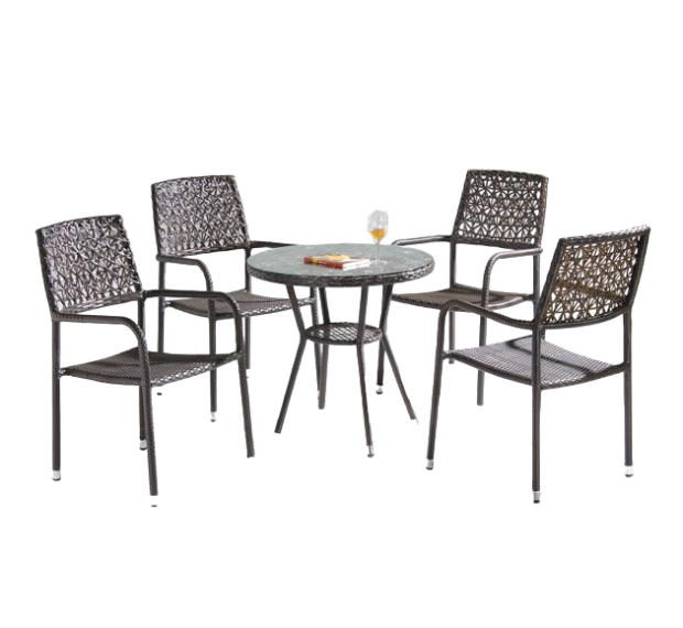 POLY RATTAN DINING SET