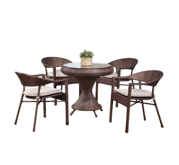 POLY RATTAN COFFEE SET