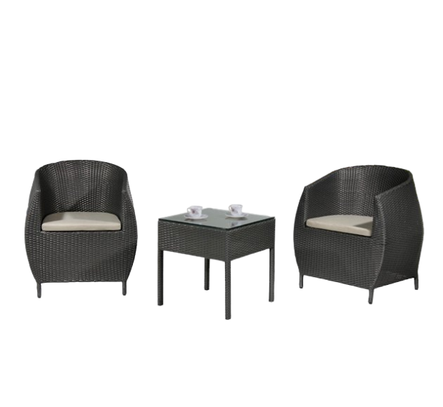 POLY RATTAN COFFEE SET