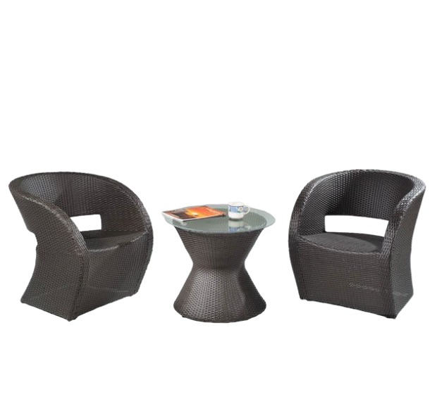 POLY RATTAN COFFEE SET