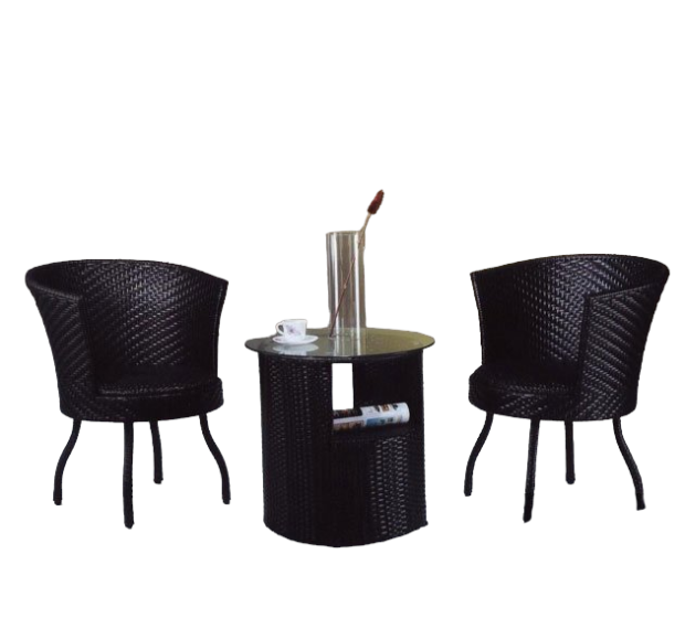 POLY RATTAN COFFEE SET