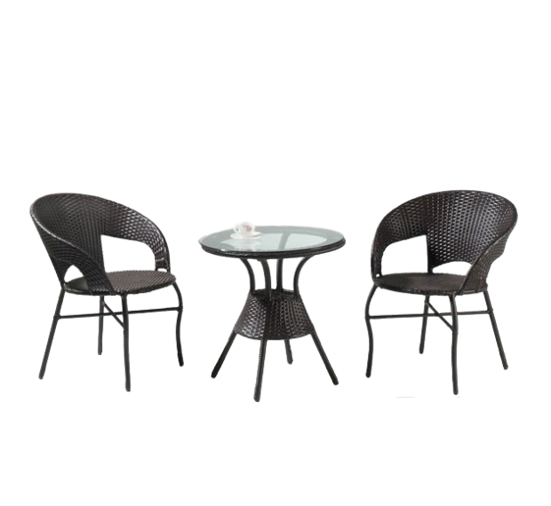 POLY RATTAN COFFEE SET