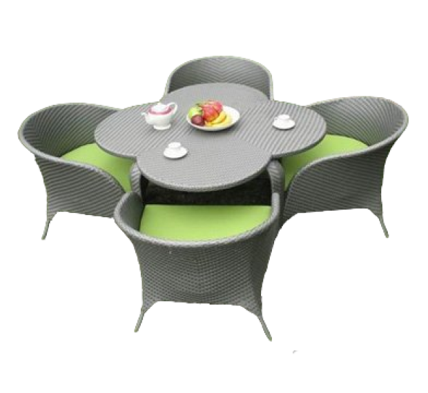 POLY RATTAN COFFEE SET