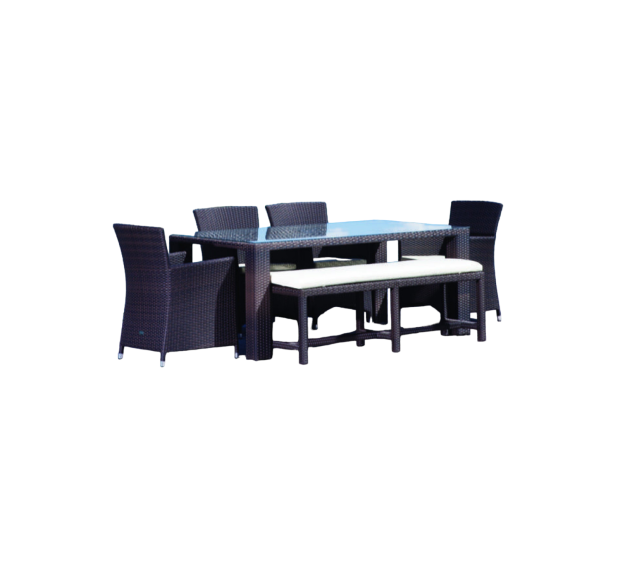 POLY RATTAN DINING SET