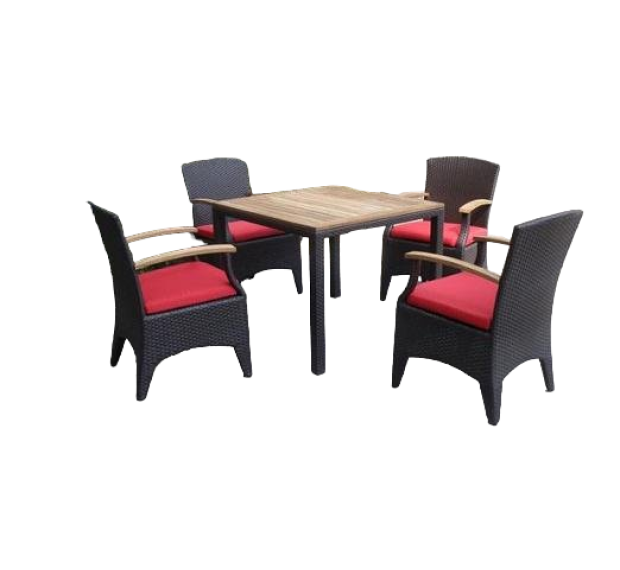 POLY RATTAN DINING SET