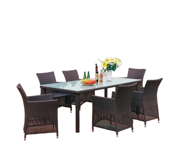 POLY RATTAN DINING SET