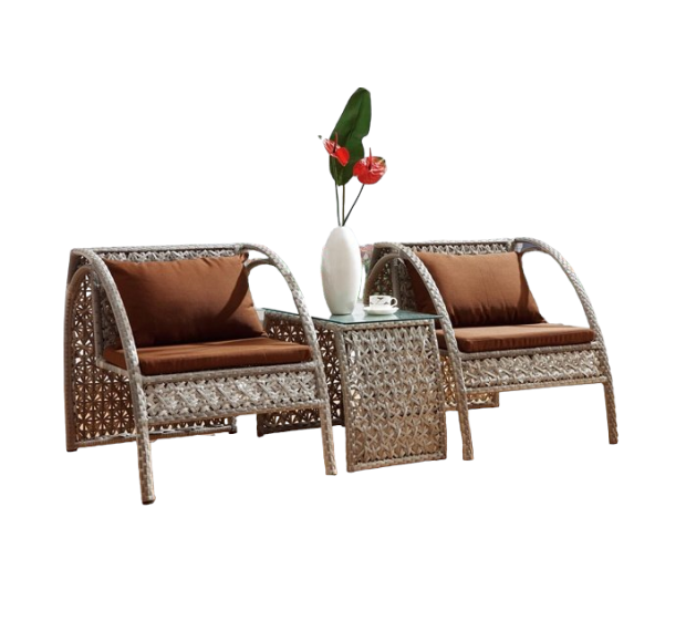 POLY RATTAN COFFEE SET