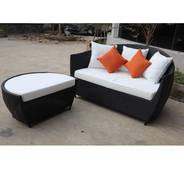 POLY RATTAN LOVE SEAT