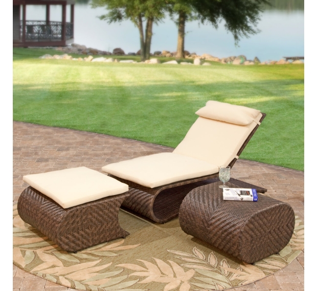 POLY RATTAN RELAX CHAIR FOOT STOOL