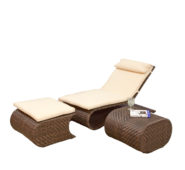 POLY RATTAN RELAX CHAIR FOOT STOOL